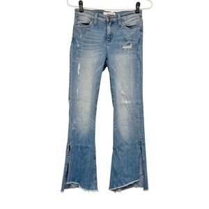 Flying Monkey Split Hem Flare Jeans